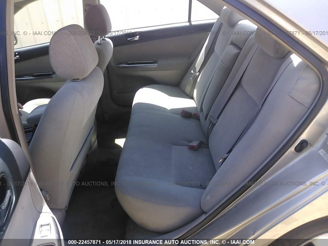 4T1BE32K63U200285 - 2003 TOYOTA CAMRY LE/XLE/SE ოქროსფერი ფოტო 8