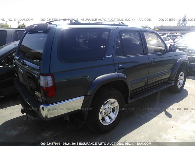 JT3GN87R0W0076317 - 1998 TOYOTA 4RUNNER LIMITED GREEN photo 4