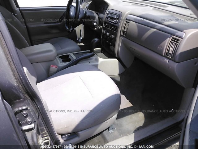 1J4GX48S93C595175 - 2003 JEEP GRAND CHEROKEE LAREDO GRAY photo 5