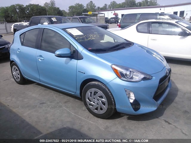 JTDKDTB31G1128838 - 2016 TOYOTA PRIUS C BLUE photo 1