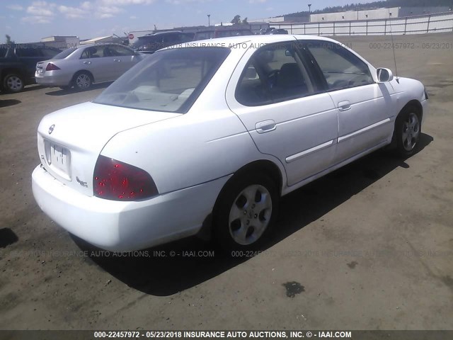 3N1CB51D24L847121 - 2004 NISSAN SENTRA 1.8/1.8S WHITE photo 4