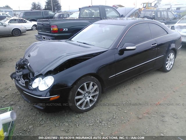 WDBTJ56H17F218930 - 2007 MERCEDES-BENZ CLK 350 BLACK photo 2