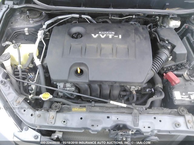 2T1KU4EE2AC299250 - 2010 TOYOTA COROLLA MATRIX  GRAY photo 10