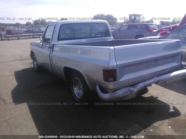 1GCDR14KXHF301960 - 1987 CHEVROLET R10 SILVER photo 3