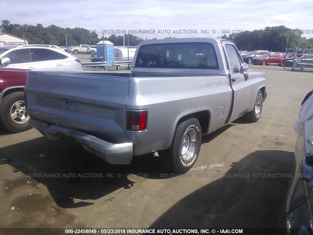 1GCDR14KXHF301960 - 1987 CHEVROLET R10 SILVER photo 4