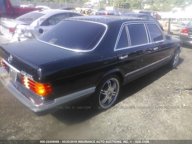 WDBCA35E2LA551740 - 1990 MERCEDES-BENZ 420 SEL Սև լուսանկար 4