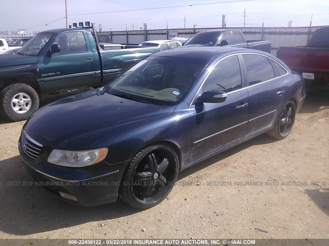 KMHFC46F88A259101 - 2008 HYUNDAI AZERA SE/LIMITED Dark Blue photo 2