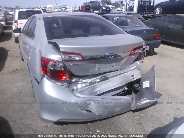 4T1BD1FK8DU085742 - 2013 TOYOTA CAMRY HYBRID/LE/XLE 银色 照片 6
