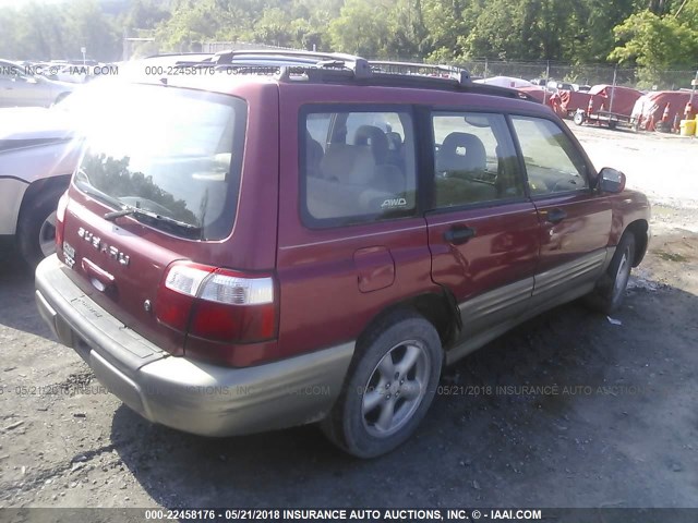 JF1SF65561H762319 - 2001 SUBARU FORESTER S MAROON photo 4