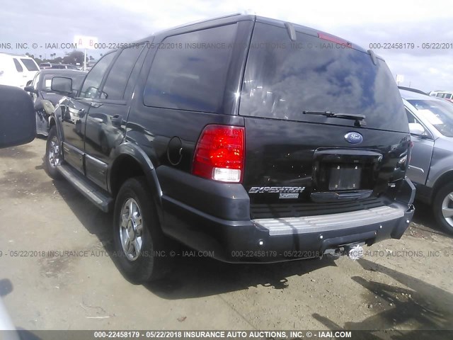 1FMFU19536LA40725 - 2006 FORD EXPEDITION LIMITED BLACK photo 3