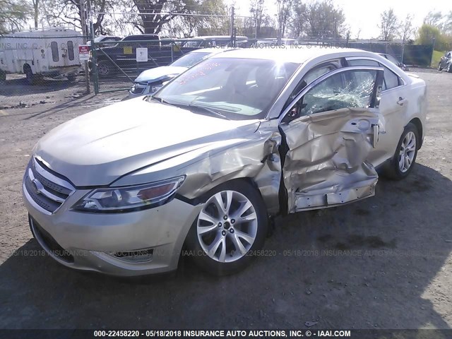 1FAHP2EWXAG136996 - 2010 FORD TAURUS SEL GOLD photo 2