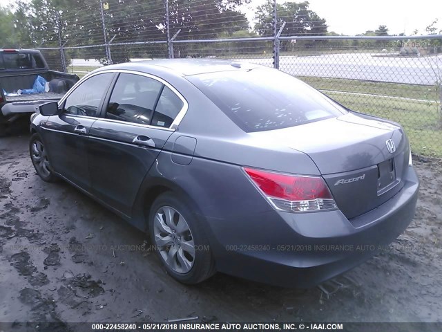 1HGCP26819A050111 - 2009 HONDA ACCORD EXL GRAY photo 3