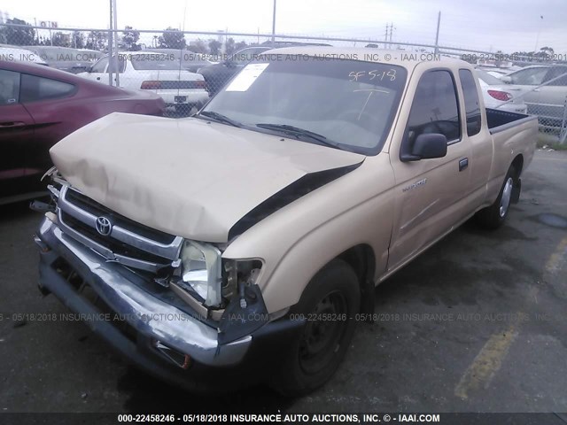 4TAVL52N8XZ481927 - 1999 TOYOTA TACOMA XTRACAB Champagne photo 2