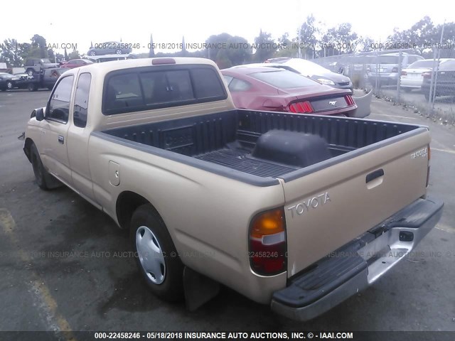 4TAVL52N8XZ481927 - 1999 TOYOTA TACOMA XTRACAB Champagne photo 3