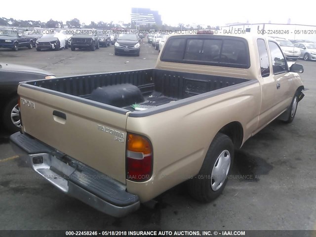 4TAVL52N8XZ481927 - 1999 TOYOTA TACOMA XTRACAB Champagne photo 4