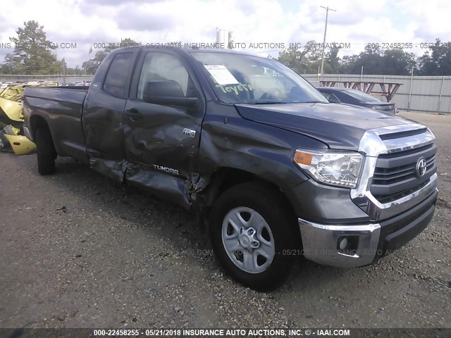 5TFCY5F19EX016912 - 2014 TOYOTA TUNDRA DOUBLE CAB SR/SR5 GRAY photo 1