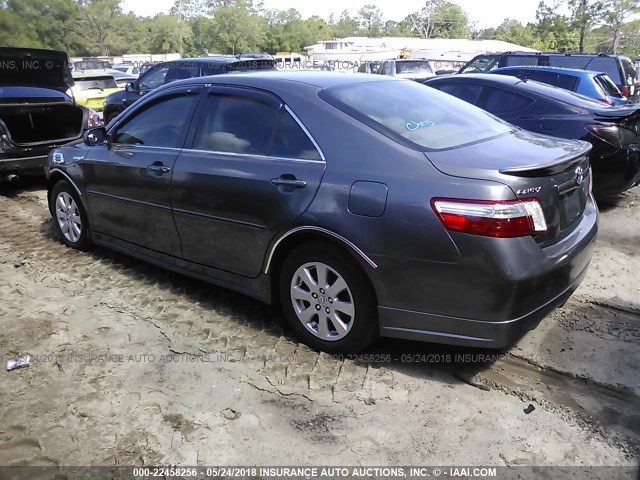 JTNBB46K073013807 - 2007 TOYOTA CAMRY NEW GENERAT HYBRID GRAY photo 3