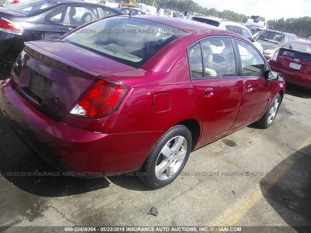 1G8AL55F57Z162972 - 2007 SATURN ION LEVEL 3 BURGUNDY photo 4