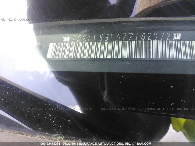 1G8AL55F57Z162972 - 2007 SATURN ION LEVEL 3 BURGUNDY photo 9