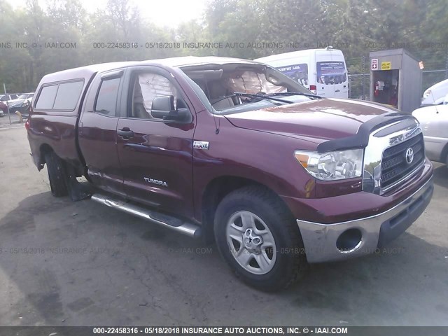 5TBBV54158S507598 - 2008 TOYOTA TUNDRA DOUBLE CAB/DOUBLE CAB SR5 RED photo 1