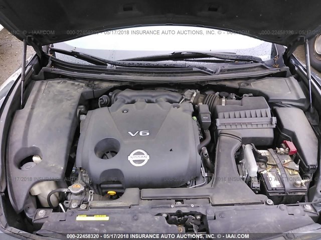 1N4AA5AP8AC834131 - 2010 NISSAN MAXIMA S/SV GRAY photo 10