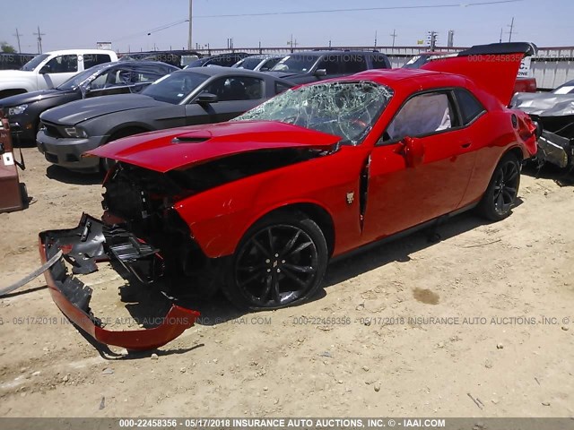 2C3CDZAG5JH215277 - 2018 DODGE CHALLENGER SXT RED photo 2