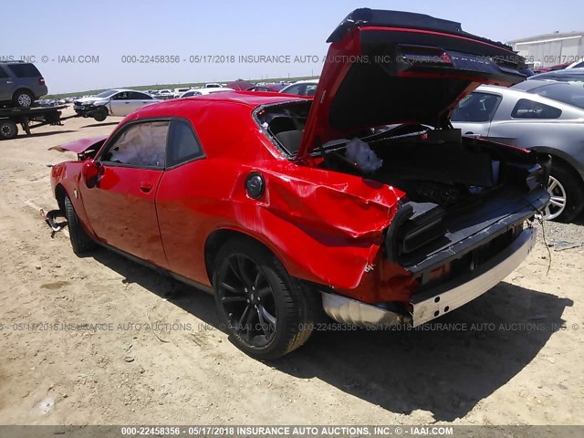 2C3CDZAG5JH215277 - 2018 DODGE CHALLENGER SXT RED photo 3