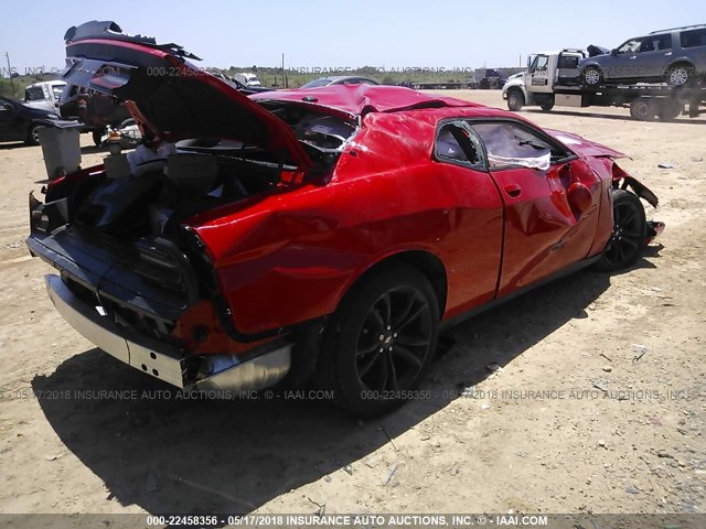 2C3CDZAG5JH215277 - 2018 DODGE CHALLENGER SXT RED photo 4