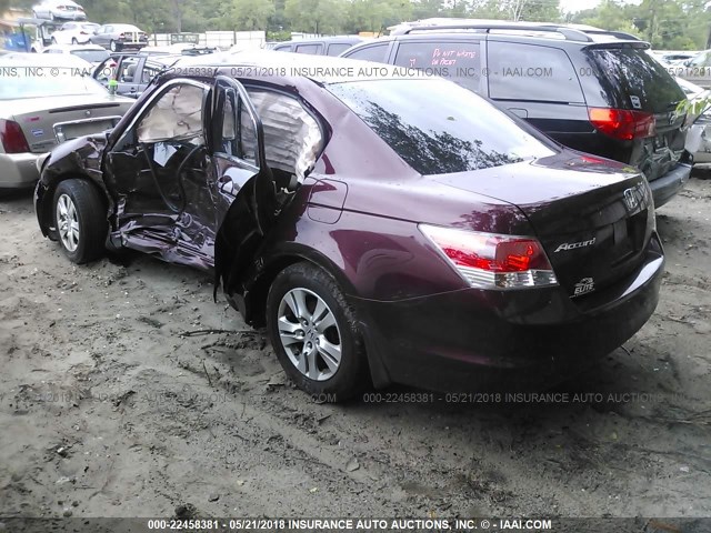 1HGCP26438A097524 - 2008 HONDA ACCORD LXP MAROON photo 3