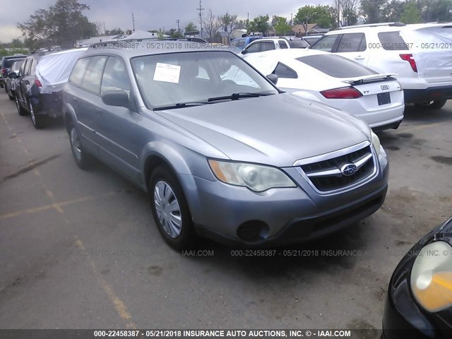 4S4BP60C386309676 - 2008 SUBARU OUTBACK SILVER photo 1