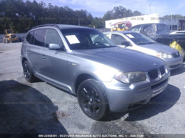 WBXPA93456WG80794 - 2006 BMW X3 3.0I GRAY photo 1