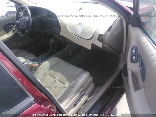 1G2WP52K11F165527 - 2001 PONTIAC GRAND PRIX GT BURGUNDY photo 5