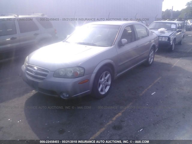 JN1DA31DX2T203600 - 2002 NISSAN MAXIMA GLE/GXE/SE BEIGE photo 2