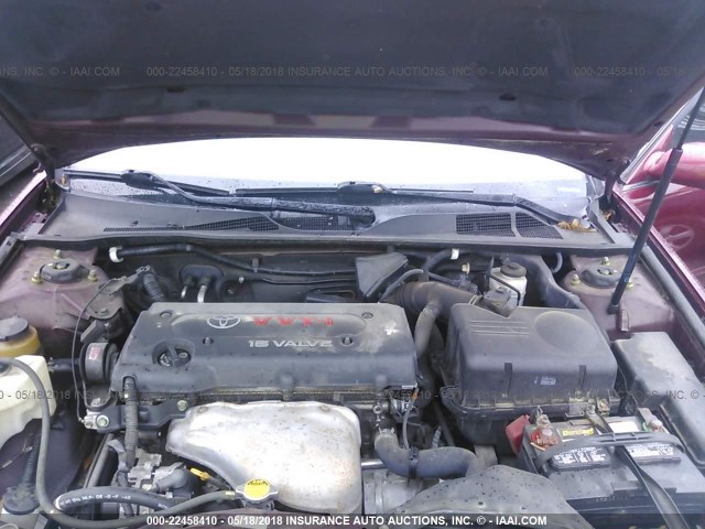 4T1BE32K34U358391 - 2004 TOYOTA CAMRY LE/XLE/SE ბურგუნდია ფოტო 10