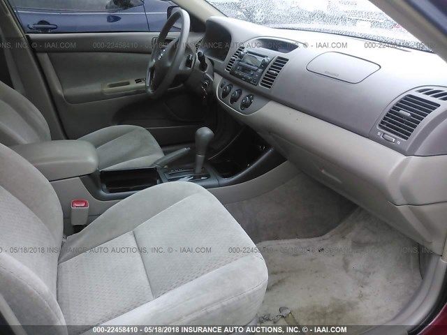 4T1BE32K34U358391 - 2004 TOYOTA CAMRY LE/XLE/SE ბურგუნდია ფოტო 5