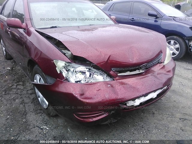 4T1BE32K34U358391 - 2004 TOYOTA CAMRY LE/XLE/SE ბურგუნდია ფოტო 6