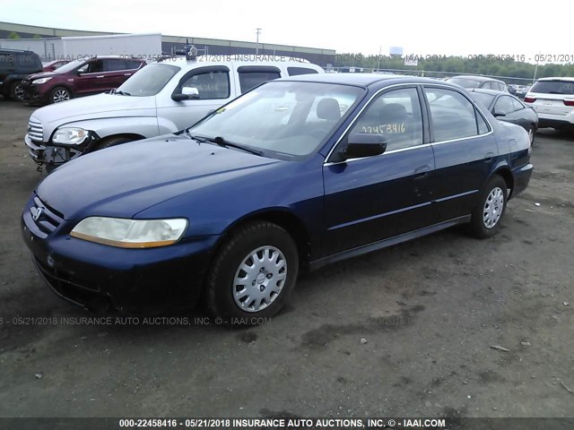 1HGCS86632A056809 - 2002 HONDA ACCORD VALUE BLUE photo 2