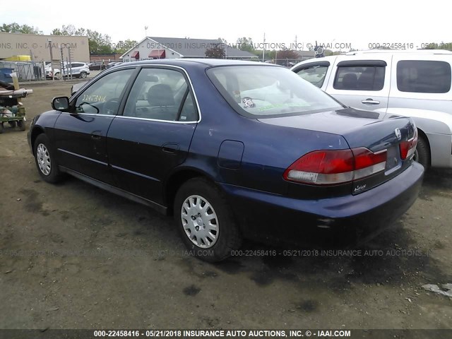 1HGCS86632A056809 - 2002 HONDA ACCORD VALUE BLUE photo 3