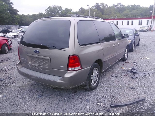 2FMZA52244BA57415 - 2004 FORD FREESTAR SEL BEIGE photo 4