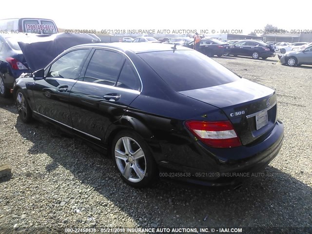 WDDGF5EB9BA448888 - 2011 MERCEDES-BENZ C 300 BLACK photo 3