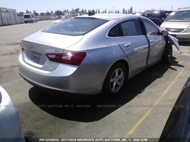 1G1ZB5ST2GF305733 - 2016 CHEVROLET MALIBU LS 银色 照片 4