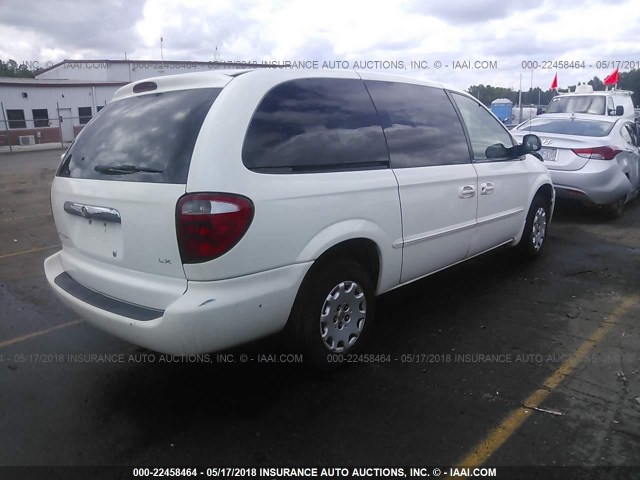 2C4GP44382R722976 - 2002 CHRYSLER TOWN & COUNTRY LX WHITE photo 4