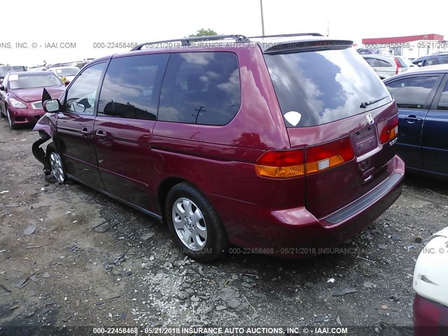 5FNRL18984B027705 - 2004 HONDA ODYSSEY EXL RED photo 3