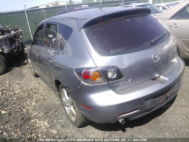 JM1BK143941186215 - 2004 MAZDA 3 HATCHBACK GRAY photo 3