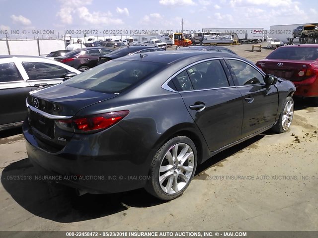 JM1GJ1V62F1173858 - 2015 MAZDA 6 TOURING GRAY photo 4