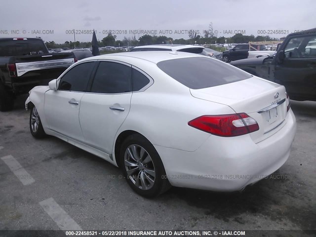 JN1BY1AP5CM333572 - 2012 INFINITI M37 WHITE photo 3