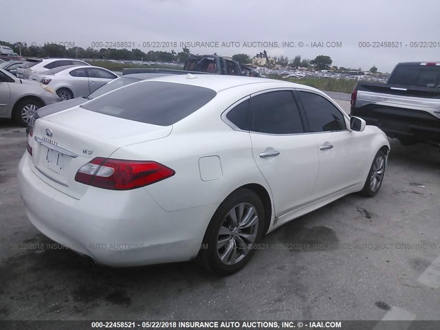 JN1BY1AP5CM333572 - 2012 INFINITI M37 WHITE photo 4