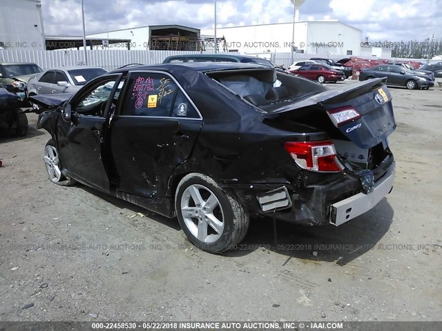 4T1BF1FK3DU222354 - 2013 TOYOTA CAMRY L/SE/LE/XLE BLACK photo 3