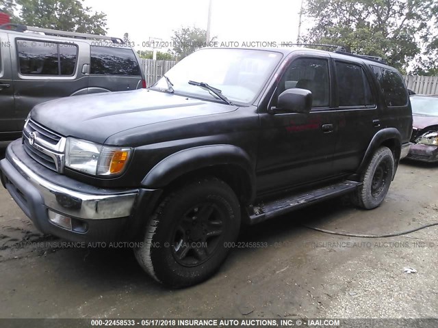 JT3GN86R810205446 - 2001 TOYOTA 4RUNNER SR5 BLACK photo 2