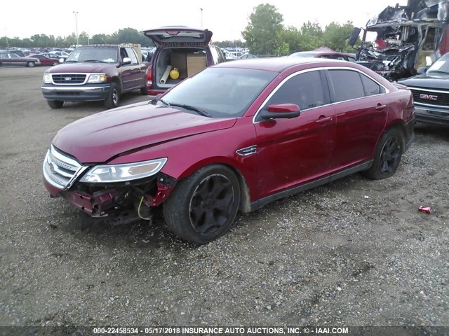 1FAHP2KT1AG101113 - 2010 FORD TAURUS SHO RED photo 2